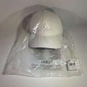 [BRAND NEW] ADIDAS ADULT WOMENS BIG LOGO BASEBALL CAP HAT TONAL WHITE IR7902
